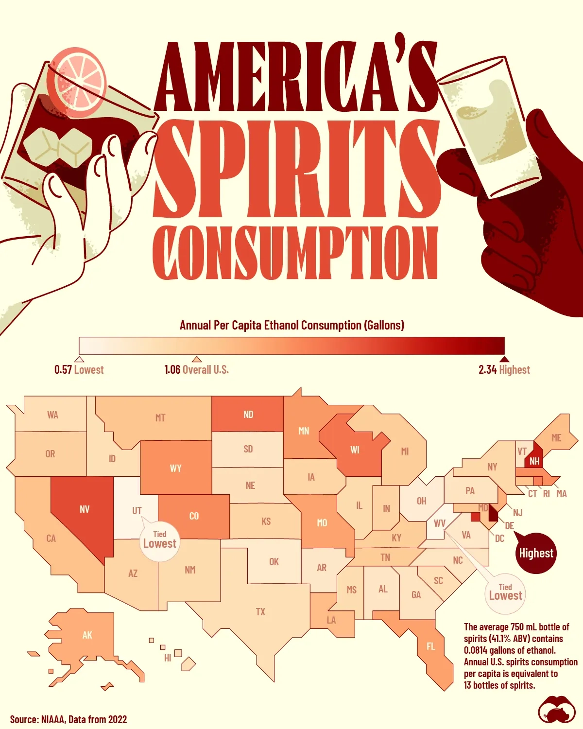 Which U.S. States Consume The Most Spirits? 🍸