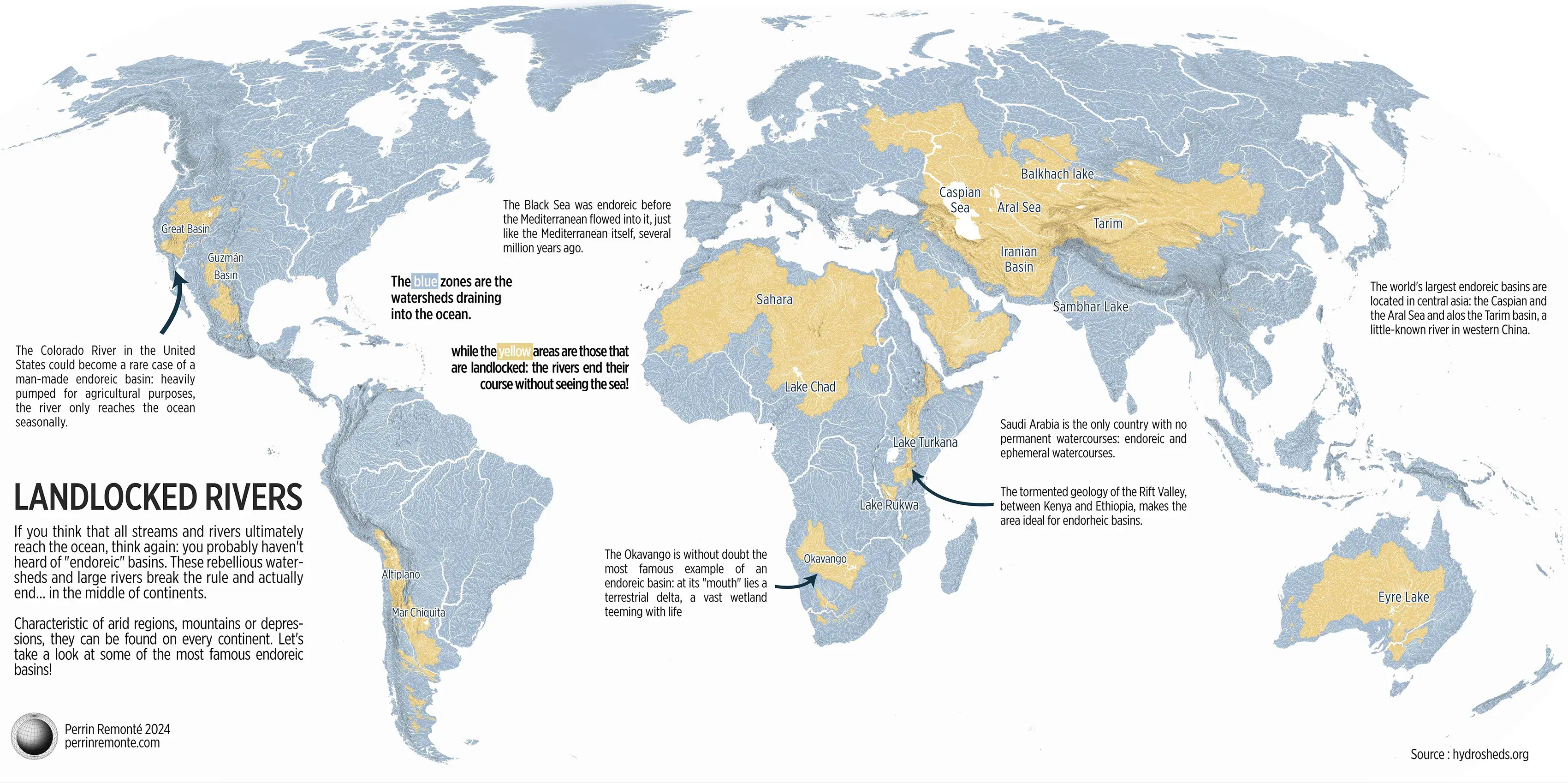 The World's Landlocked Rivers