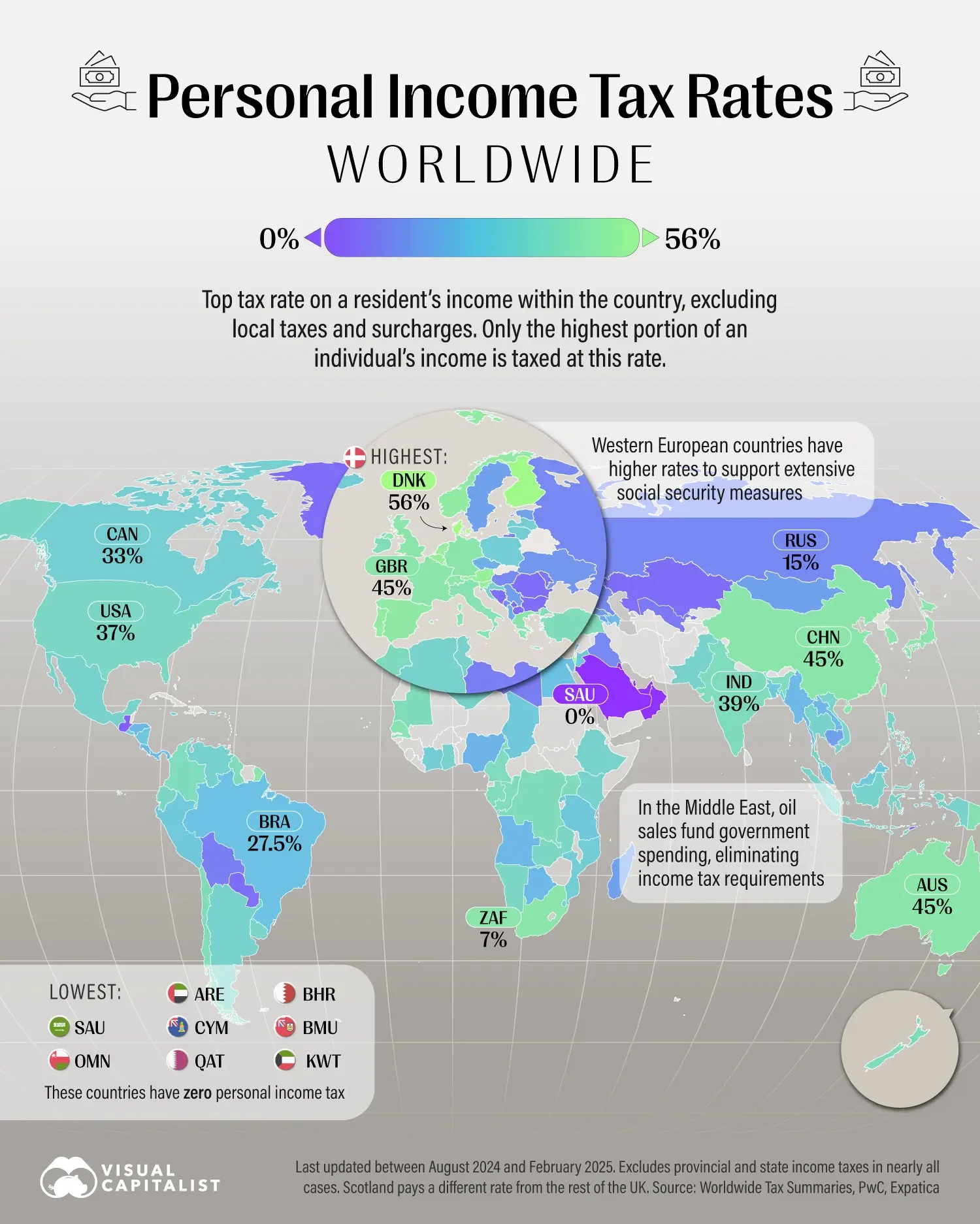 🔎 The World’s Big Tax Map: How Much Do You Pay?