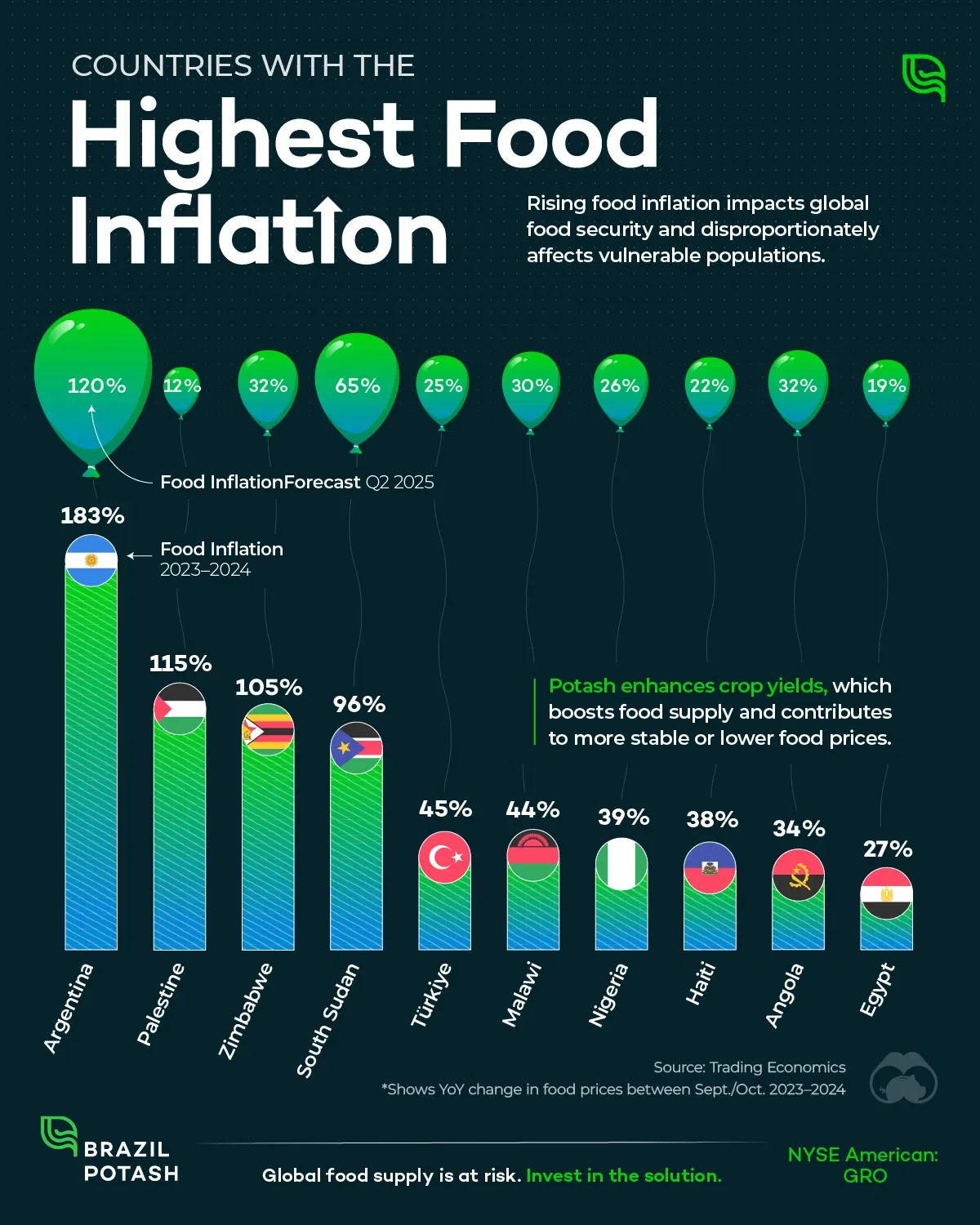 Countries With the Highest Food Inflation In 2024