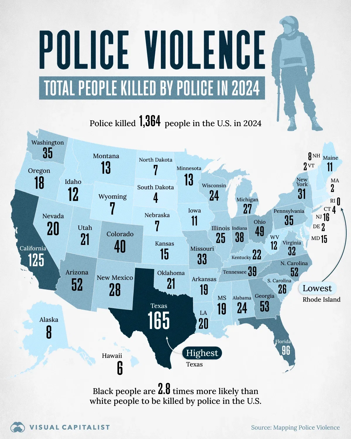 Mapped: Police Violence by State