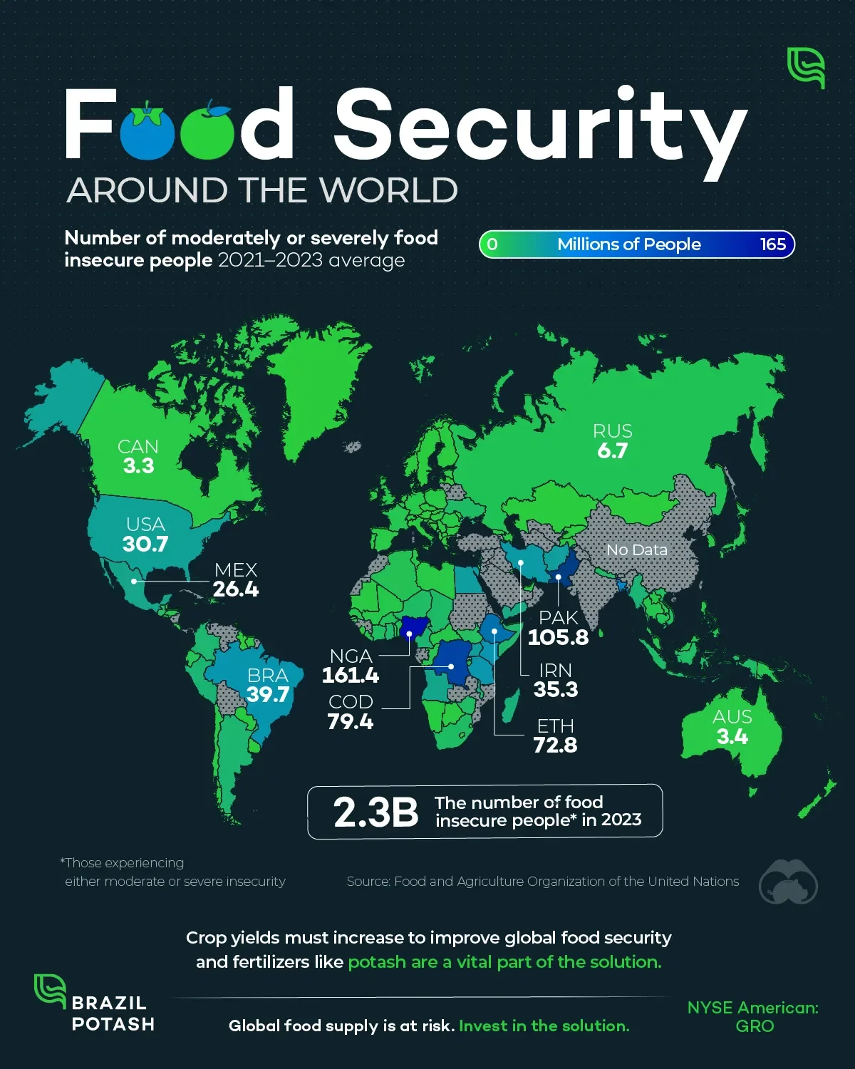 Mapped: Global Food Insecurity