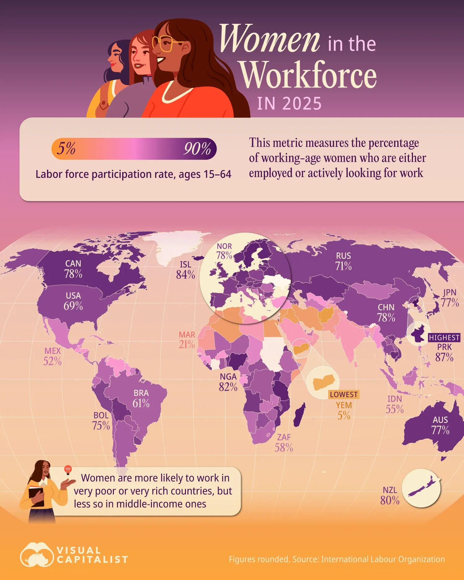 👀  This Map Shows Where Women Work